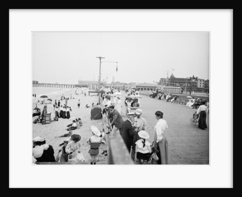 Boardwalk & beach, Asbury Park, c.1905 by Detroit Publishing Co.