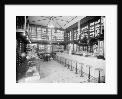Drug store with soda fountain, possibly in Detroit, Michigan by Anonymous