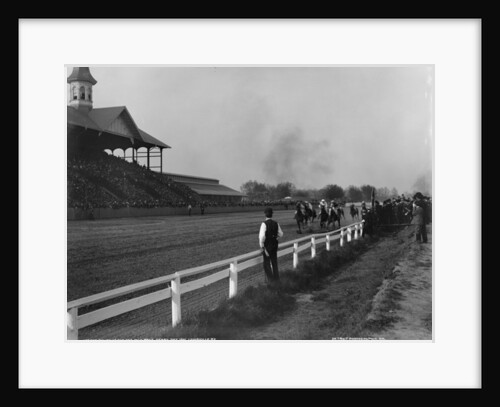 Finish of the one mile race, Derby Day 1901, Louisville, Kentucky, 1901 by Detroit Publishing Co.