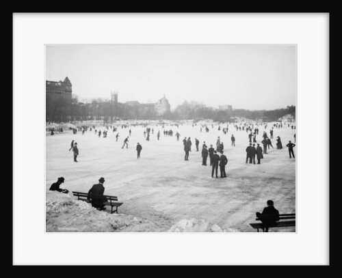 Skating in Central Park, New York, c.1900-06 by Detroit Publishing Co.