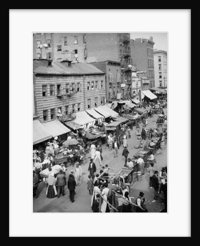 Jewish market on the East Side, New York, c.1890-1901 by Detroit Publishing Co.