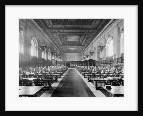 Main reading room, the New York Public Library, c.1910-20 by Detroit Publishing Co.