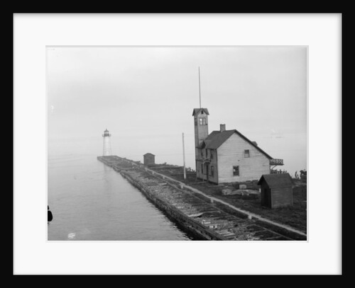 Entrance to St. Mary's Canal, Sault Ste. Marie, Michigan by Detroit Publishing Co.