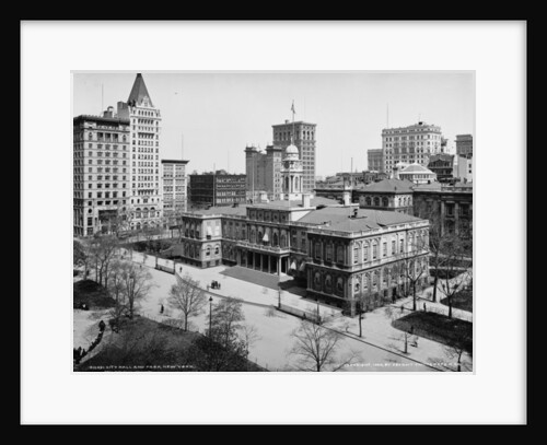 City Hall and Park, New York, c.1900 by Detroit Publishing Co.