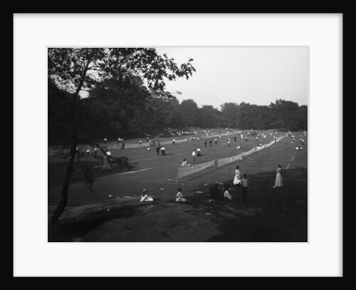 The Tennis courts, Central Park, New York, c.1904 by Detroit Publishing Co.