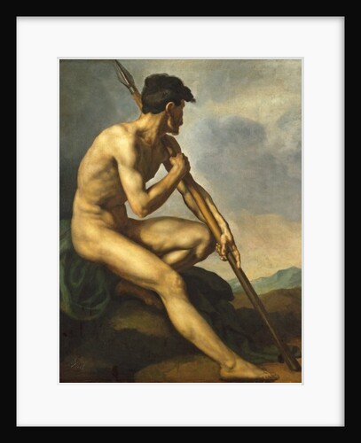 Nude Warrior with a Spear, c.1816 by Theodore Gericault