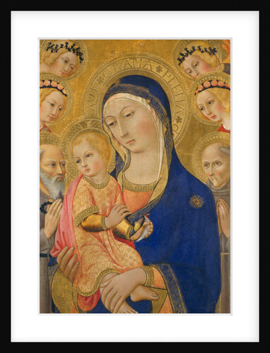 Madonna and Child with Saint Jerome, Saint Bernardino, and Angels, c.1460-70 by Sano di also Ansano di Pietro di Mencio Pietro