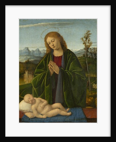 Madonna Adoring the Child, c.1520 by Marco Basaiti