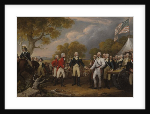 Battle of Saratoga, the British General John Burgoyne surrendering to the American General, Horatio Gates, October 17, 1777, c.1822-32 by John Trumbull