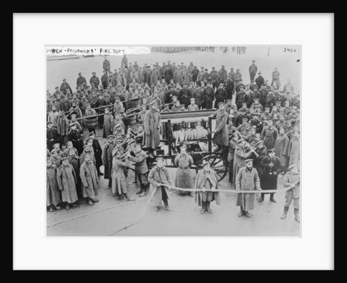 Prisoners' Fire Department, Guben, 1914-15 by German Photographer