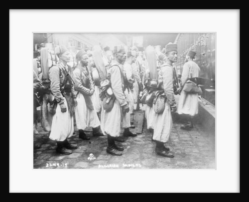 Algerian soldiers, 1914-15 by French Photographer