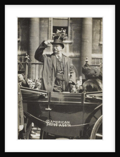 Theodore Roosevelt salutes crowd by Anonymous