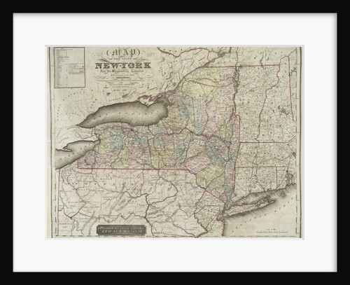 Map of the state of New-York and the surrounding country by David H. Burr, 1839 by Anonymous
