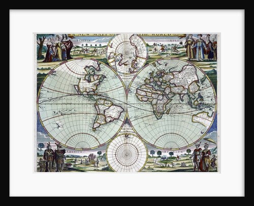A new map of the world, c.1702 by Samuel Thornton