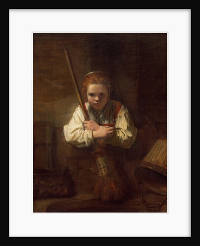 A Girl with a Broom, 1651 by (studio of) Rembrandt Harmensz. van Rijn