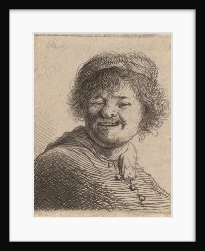 Self portrait in a Cap Laughing by Rembrandt Harmensz. van Rijn