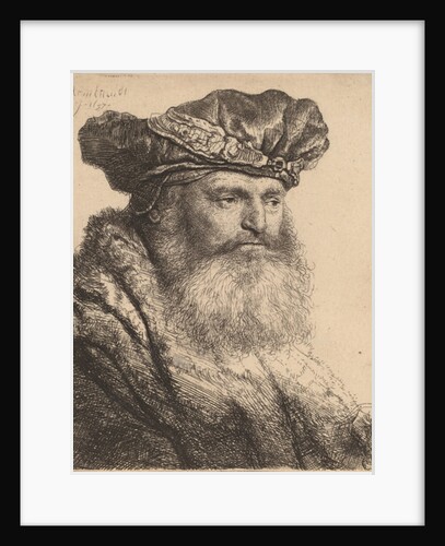 Bearded Man in a Velvet Cap with a Jewel Clasp, 1637 by Rembrandt Harmensz. van Rijn