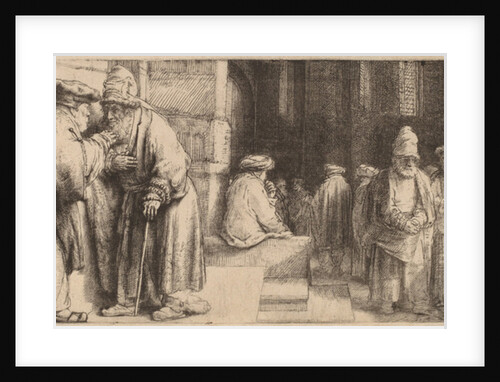 Jews in the Synagogue, 1648 by Rembrandt Harmensz. van Rijn