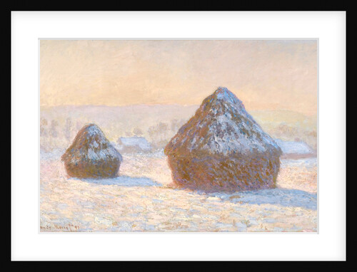 Wheatstaks, snow Effect, Morning, 1891 by Claude Monet