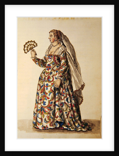 A gentlewoman in evening dress, the wife of a dignitary by Jan van Grevenbroeck