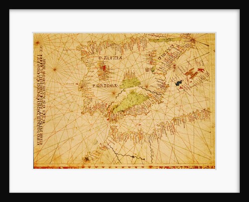 The Iberian Peninsula and the north coast of Africa by Giovanni Xenodocus da Corfu