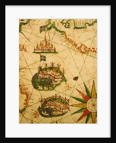 The Cities of Marseille and Genoa with their ports by Pietro Giovanni Prunes