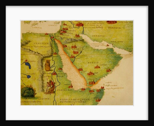 Ethiopia, the Red Sea and Saudi Arabia by Battista Agnese