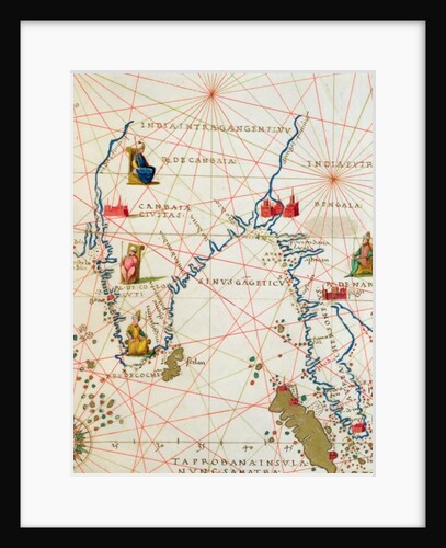 India and Malaysia by Battista Agnese