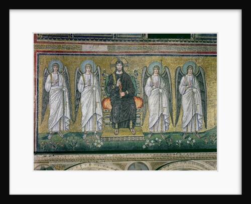 Christ enthroned with the angels by Byzantine School