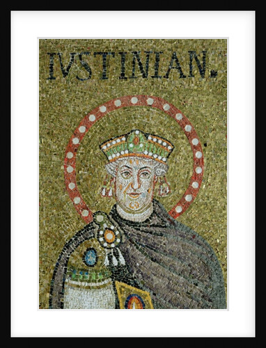 The face of Justinian by Byzantine School