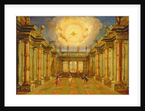 Act II, scene X: the courtyard of the King of Naxos by Giacomo Torelli