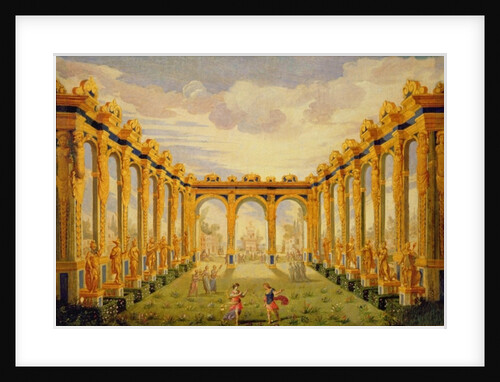 Act III, scene V: Courtyard of the Elysian Fields by Giacomo Torelli