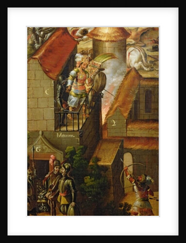 The murder of Montezuma and the raiding of his treasure by Spanish School