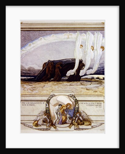 Illustration from Dante's 'Divine Comedy', Purgatory, Canto II: 135, 1921 by Franz von Bayros