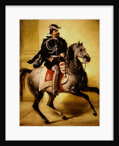 Equestrian Portrait of Victor Emmanuel II of Italy by Angelo Inganni