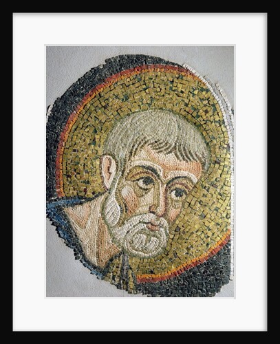 St. John the Baptist: Fragment of a mosaic from the Basilica Ursiana, the former Cathedral of Ravenna by Italian School