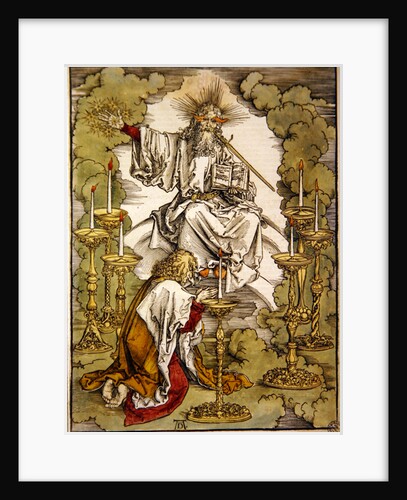 St. John on the Island of Patmos receives inspiration from God to create the Apocalypse, 1498 by Albrecht Dürer or Duerer