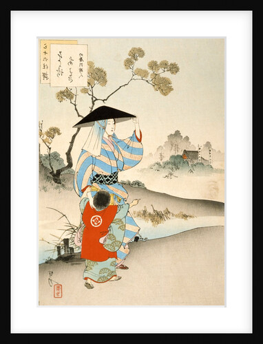 Woman and child by Ogata Gekko