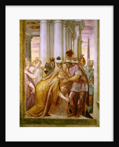 Central wall depicting Sophonisba requesting help from Massinissa by Giambattista (1526-78) Zelotti