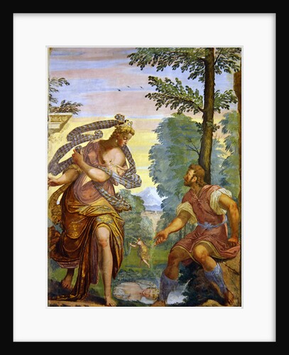 The shepherd Aminta in conversation with his beloved Carol at the pool by Italian School