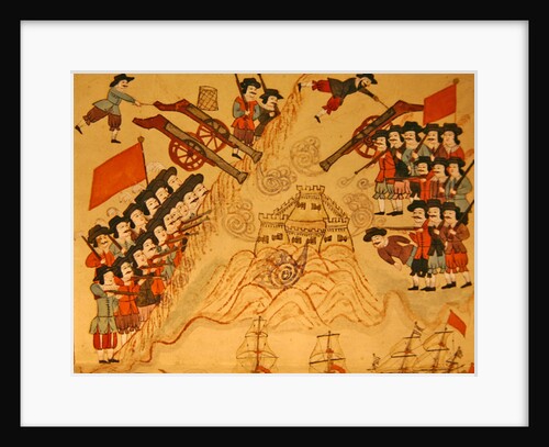 Miniature from the 'Memorie Turchesche' depicting the Venetians and their allies recapturing the fortress on Limnos from the Ottoman Turks by Venetian School