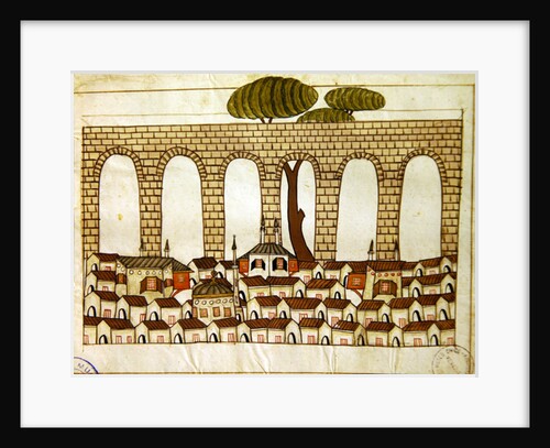 Ms. cicogna 1971, miniature from the 'Memorie Turchesche' depicting the great aqueduct at Constantinople by Venetian School