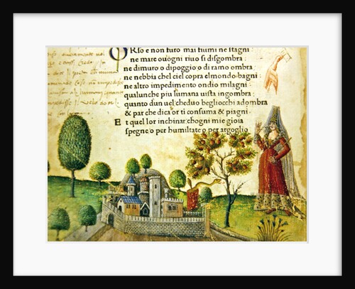 Fol. 17v, 'Orso e non furo mai fiumi ne stagni' by Italian School