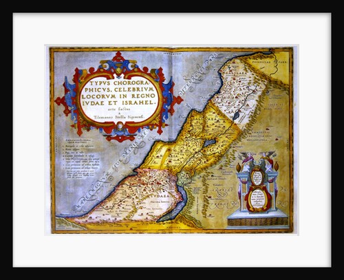 Celebrated places in Judea and Israel by Abraham (after) Ortelius