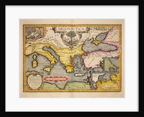 Map of the Voyage of the Argonauts by Abraham Ortelius