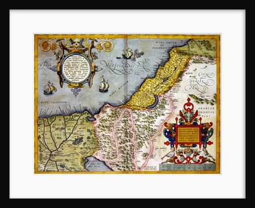 Palestine and the Promised Land by Abraham (after) Ortelius