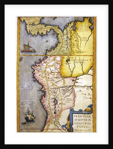 Map of the gold-bearing regions in Peru by Joan Blaeu