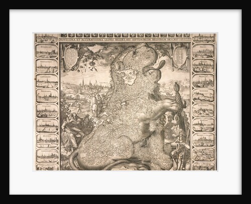 The seventeen regions of the Belgian lion, c.1583 by Claes Jansz Visscher