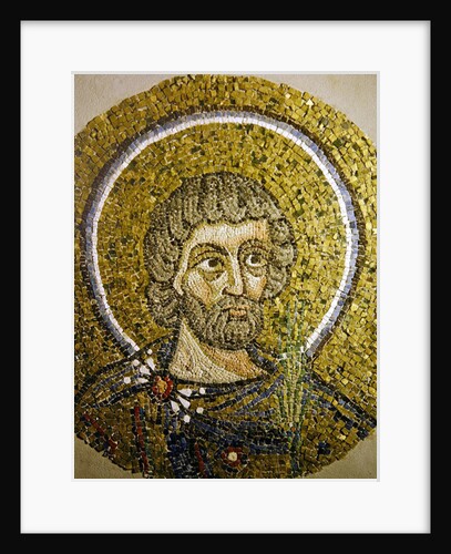 Saint Barbaziano: Fragment of a mosaic from the Basilica Ursiana, the former Cathedral of Ravenna by Italian School