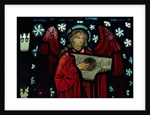Detail of the Angel Musician, made by William Morris and Co., 1882 by Edward Coley Burne-Jones